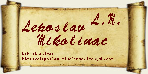Leposlav Mikolinac vizit kartica